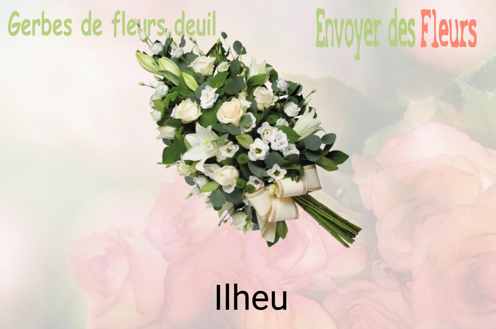 Gerbe de fleurs de deuil livrée à Ilheu